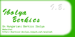 ibolya berkics business card